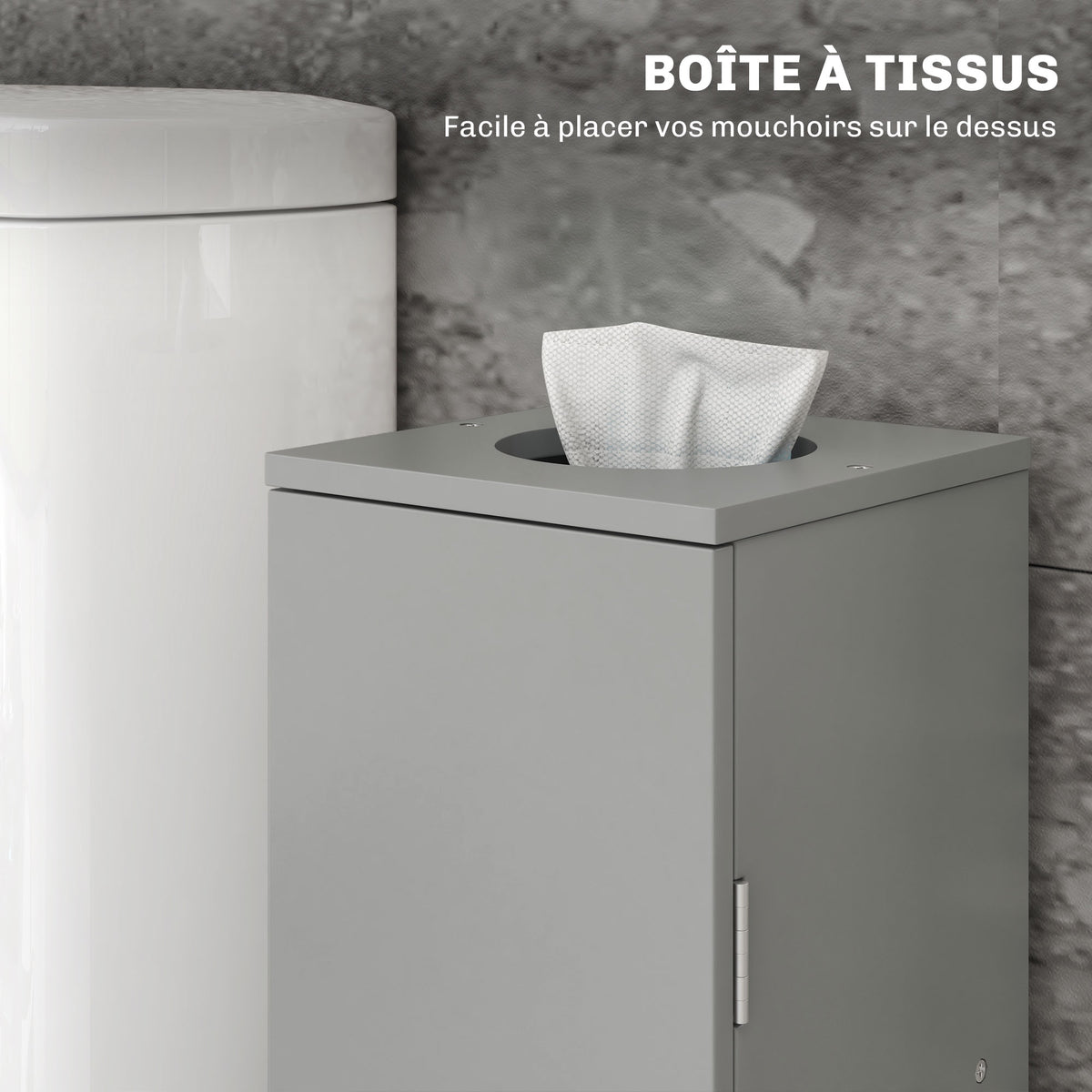 Support papier toilette meuble salle de bain 3 niveaux et sortie papier, pour petits espaces, noir-5