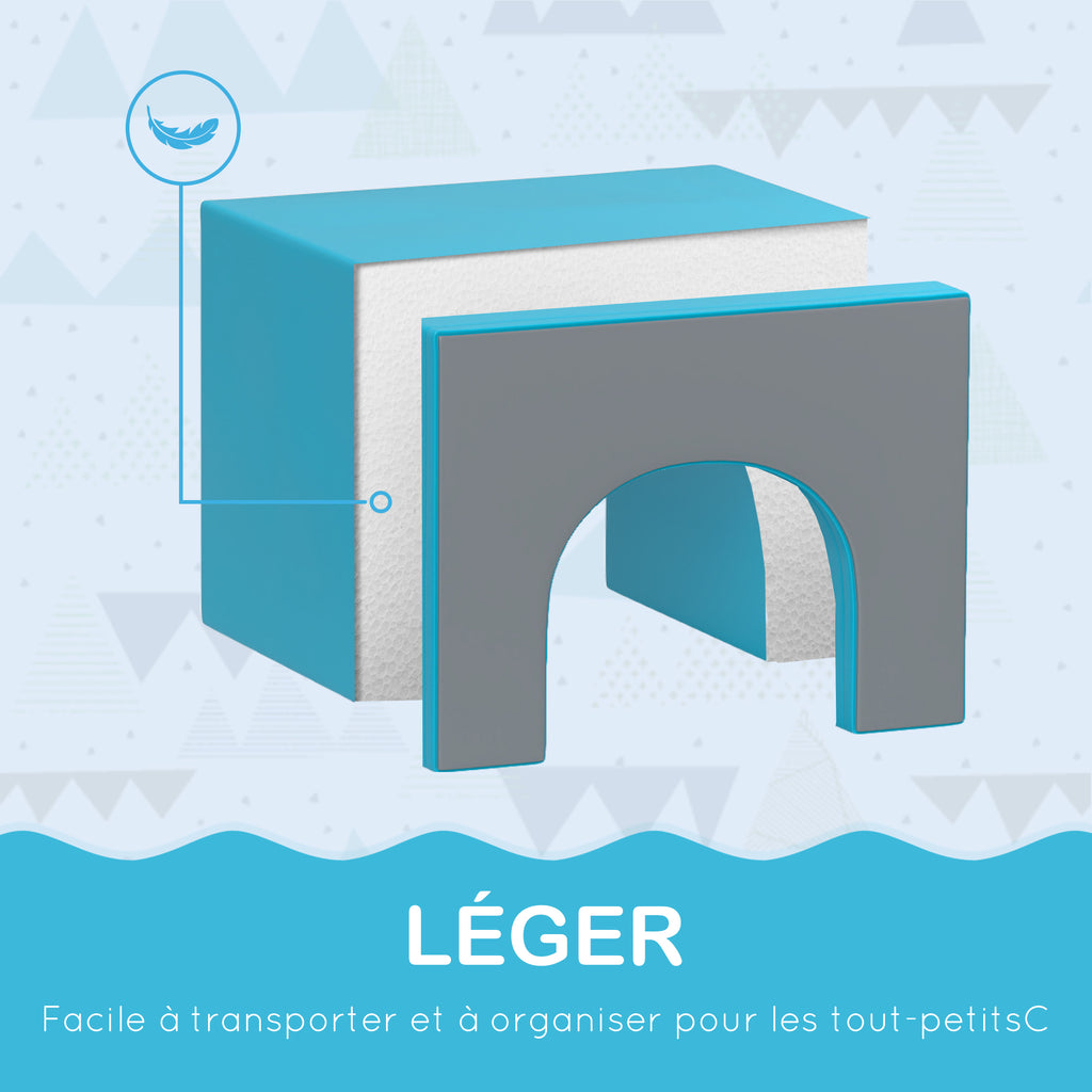 7PCS Module motricité bébé parcours motricité bébé en mousse EPE pour enfants d'âge préscolaire, multicolore-6