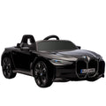 Voiture électrique pour enfants licence BMW I4 12V avec télécommande MP3 Musique Lumières et Ceinture 115x67x45 cm Noir-0