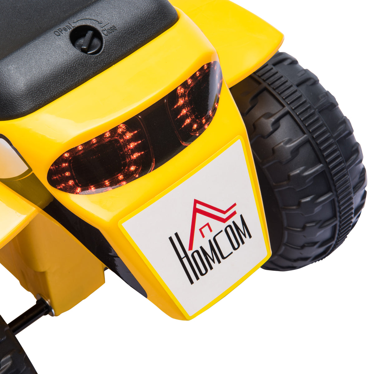 Moto électrique Enfant Chopper Tout-Terrain 6 V 20 W Marche AV AR 3 Roues Effets Lumineux et sonores Jaune Noir-8