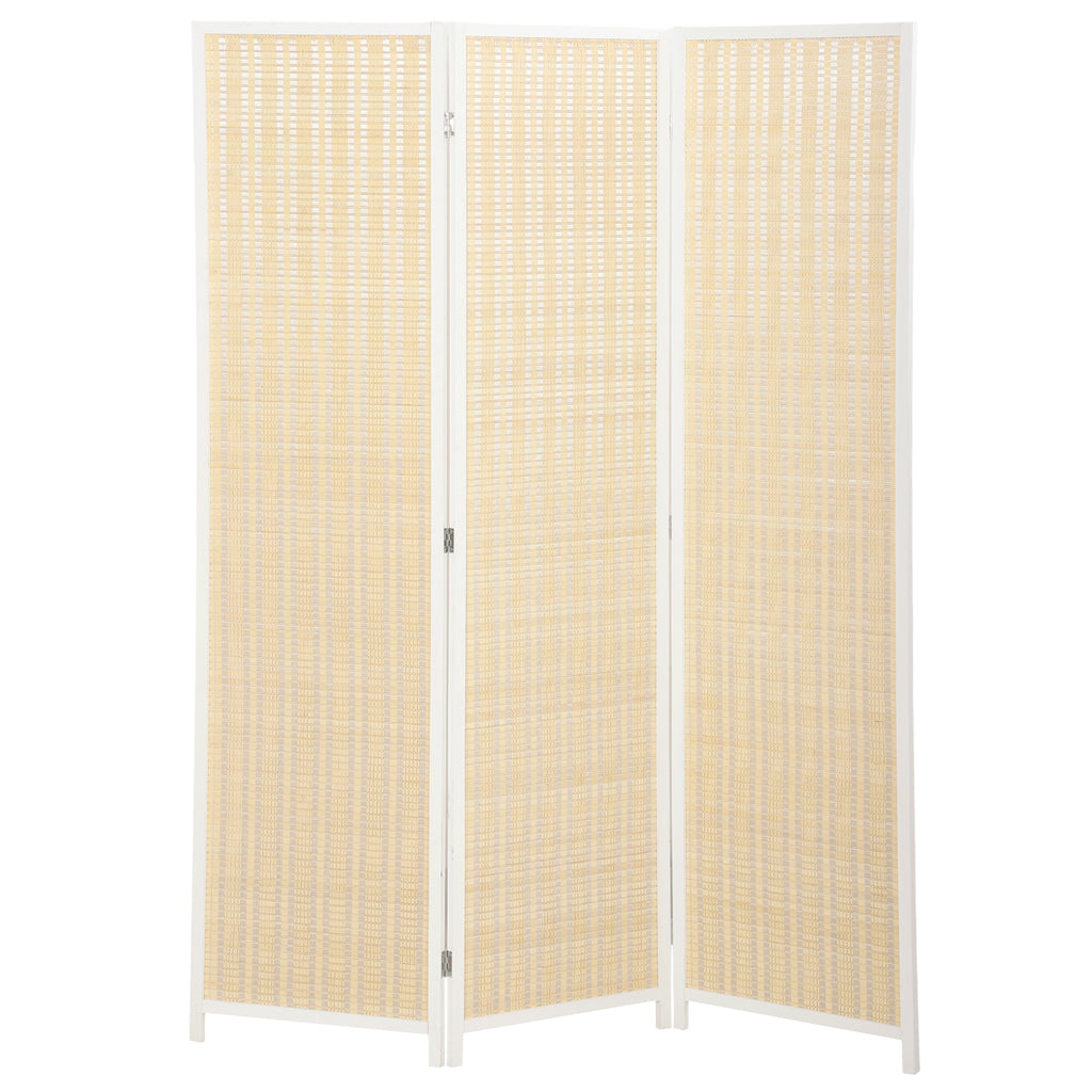 Paravent en bois séparateur de pièce closion de séparation pliable 3 panneaux 135 x 180 cm blanc-0