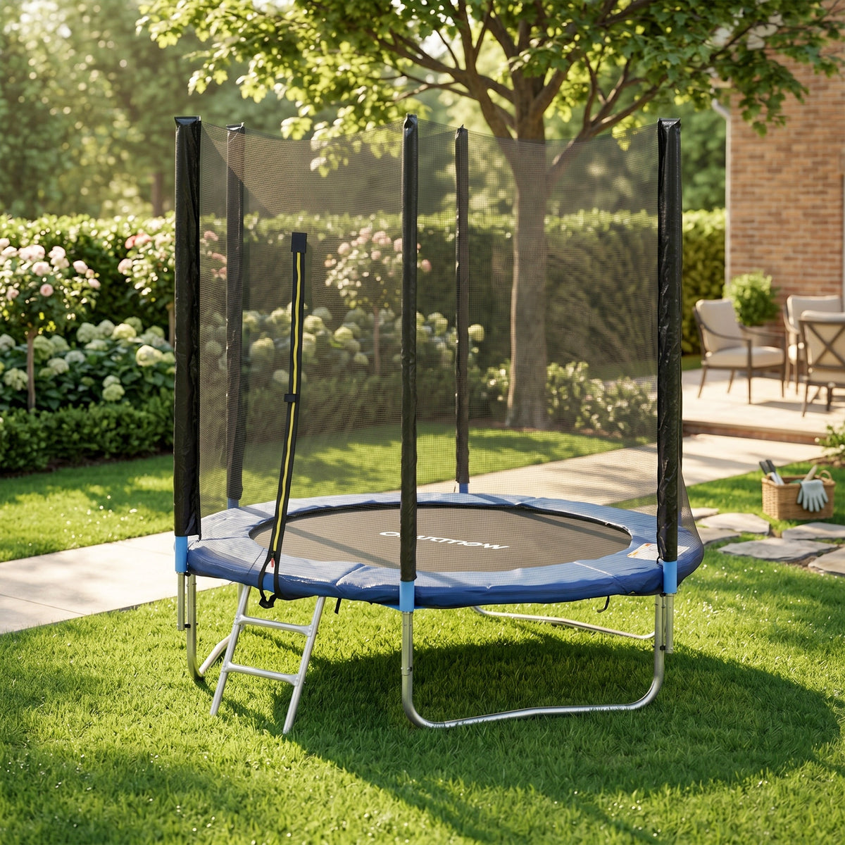 Trampoline d'extérieur avec filet de sécurité Ø180 cm pour enfants et adultes-1