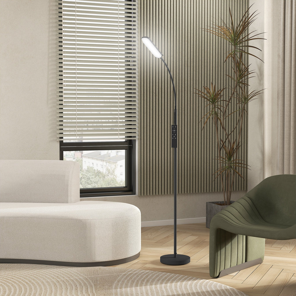Lampadaire sur pied de salon avec télécommande, contrôle tactile, température couleur et luminosité réglables, noir-9