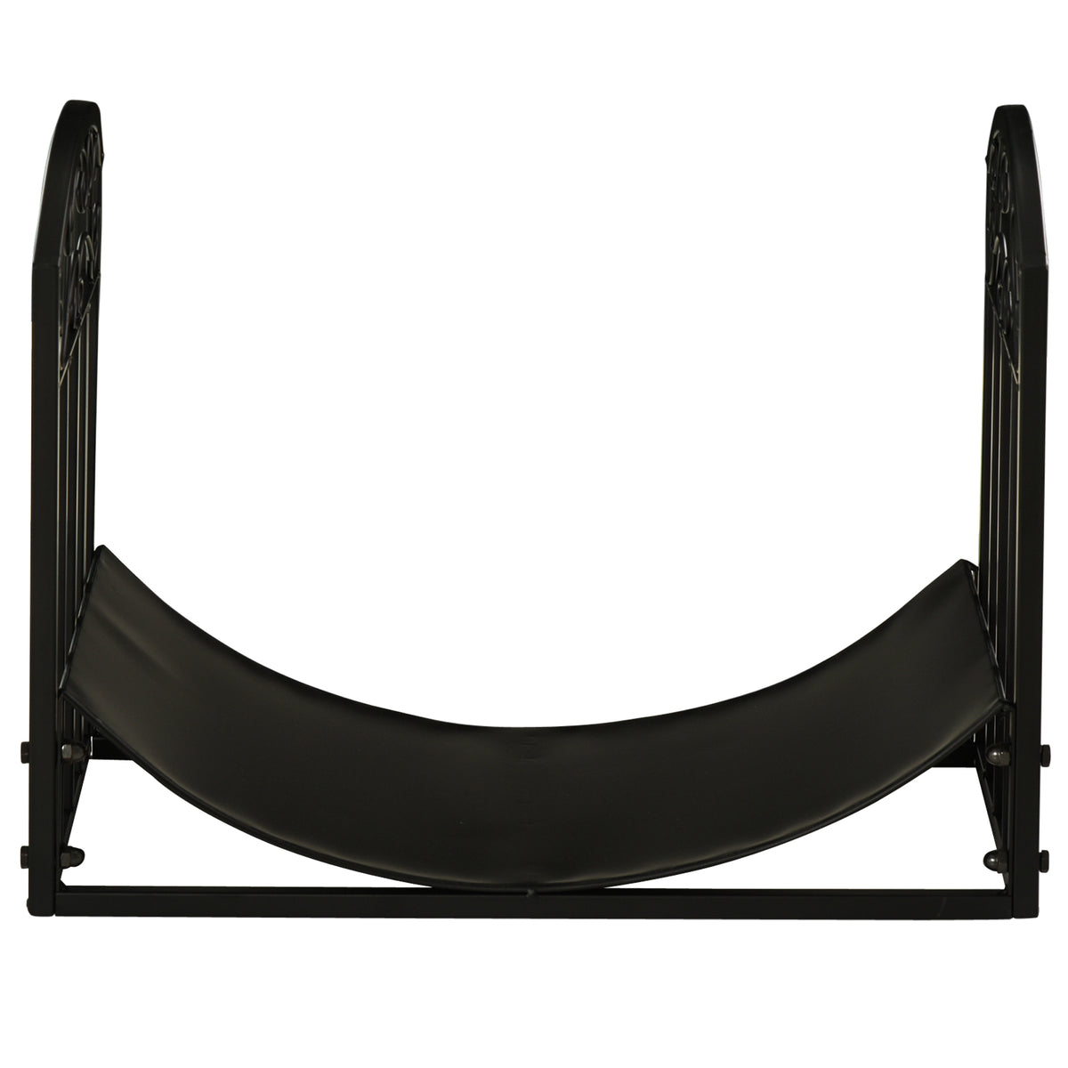 Range bûches Porte-bûches range rack à bûches support étagère à bois de cheminée charge max. 60 kg dim. 60,5L x 36l x 46,5H cm métal époxy noir-7
