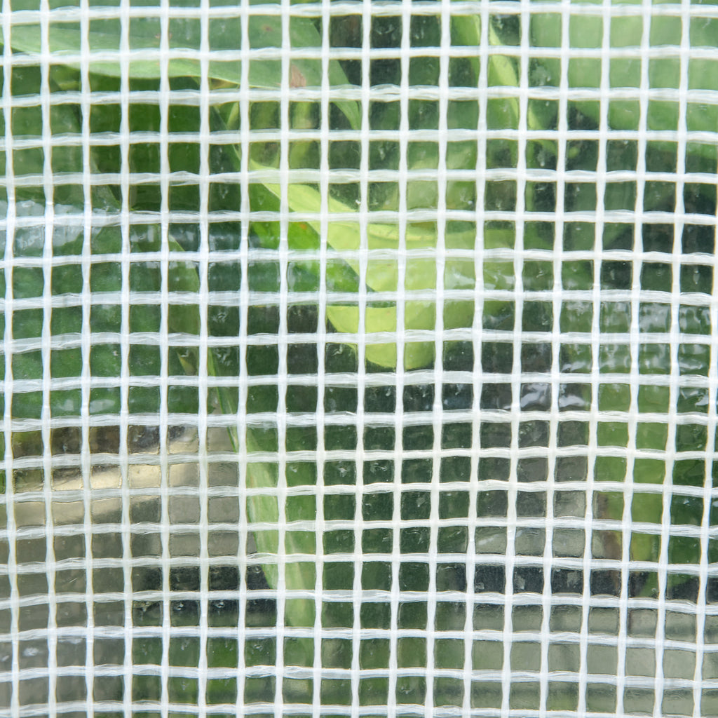 Serre de Jardin Tunnel 6 m² 3L x 2l x 1,9H m Acier galvanisé renforcé diamètre 2,4 cm + PE Haute densité fenêtres Porte Blanc-8
