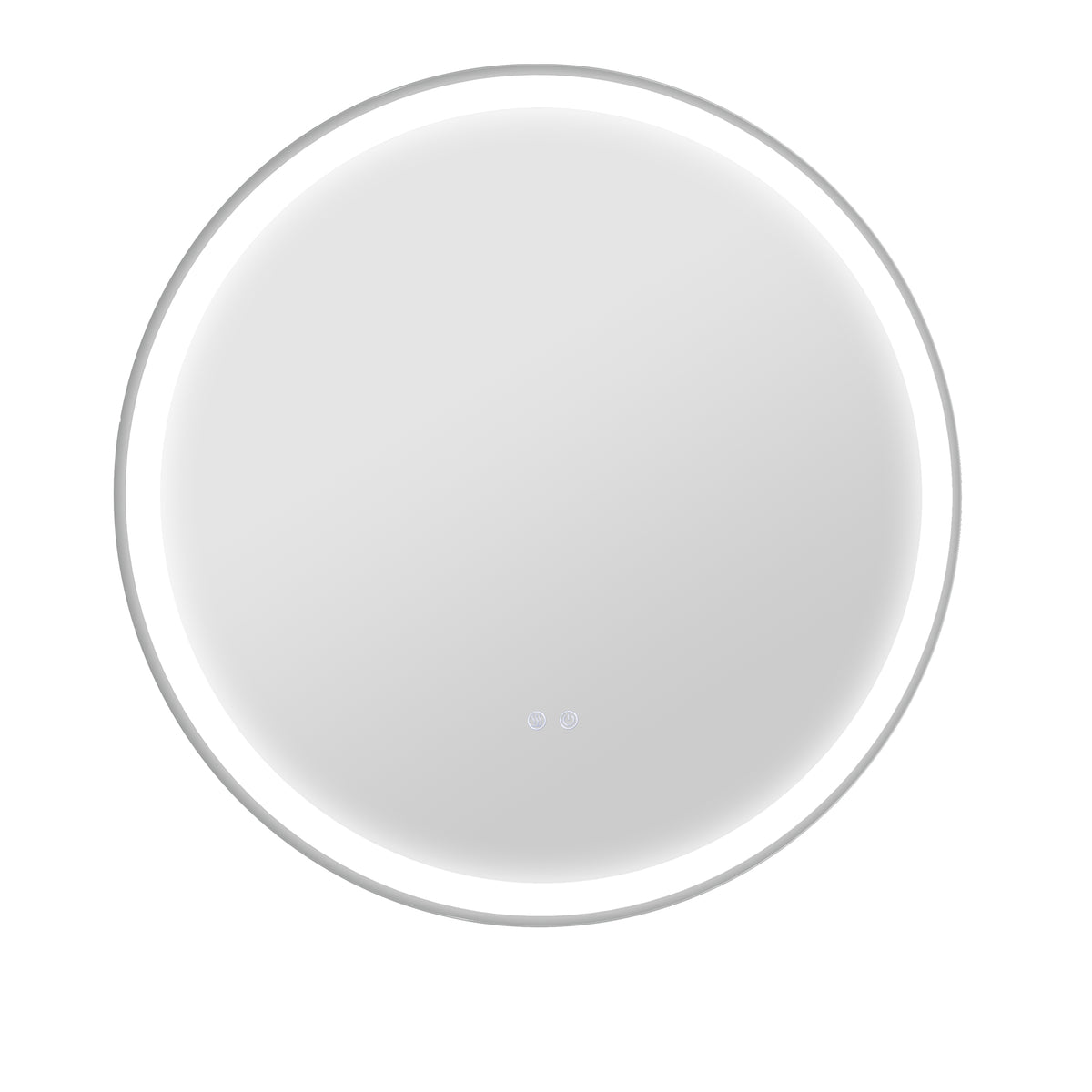 Miroir rond lumineux LED de salle de bain Ø 70 cm mural avec éclairage 3 couleurs interrupteur tactile 23W blanc argent-0