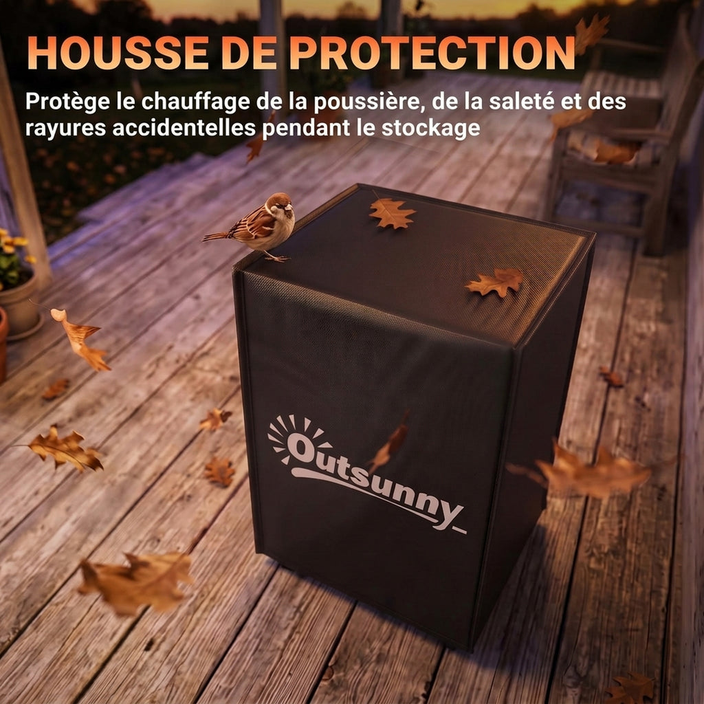 Chauffage d'Appoint Gaz Portable 4,2kW Infrarouge Compact 2 Freins Système ODS Anti-Basculement Housse 37x29x55cm Noir-6