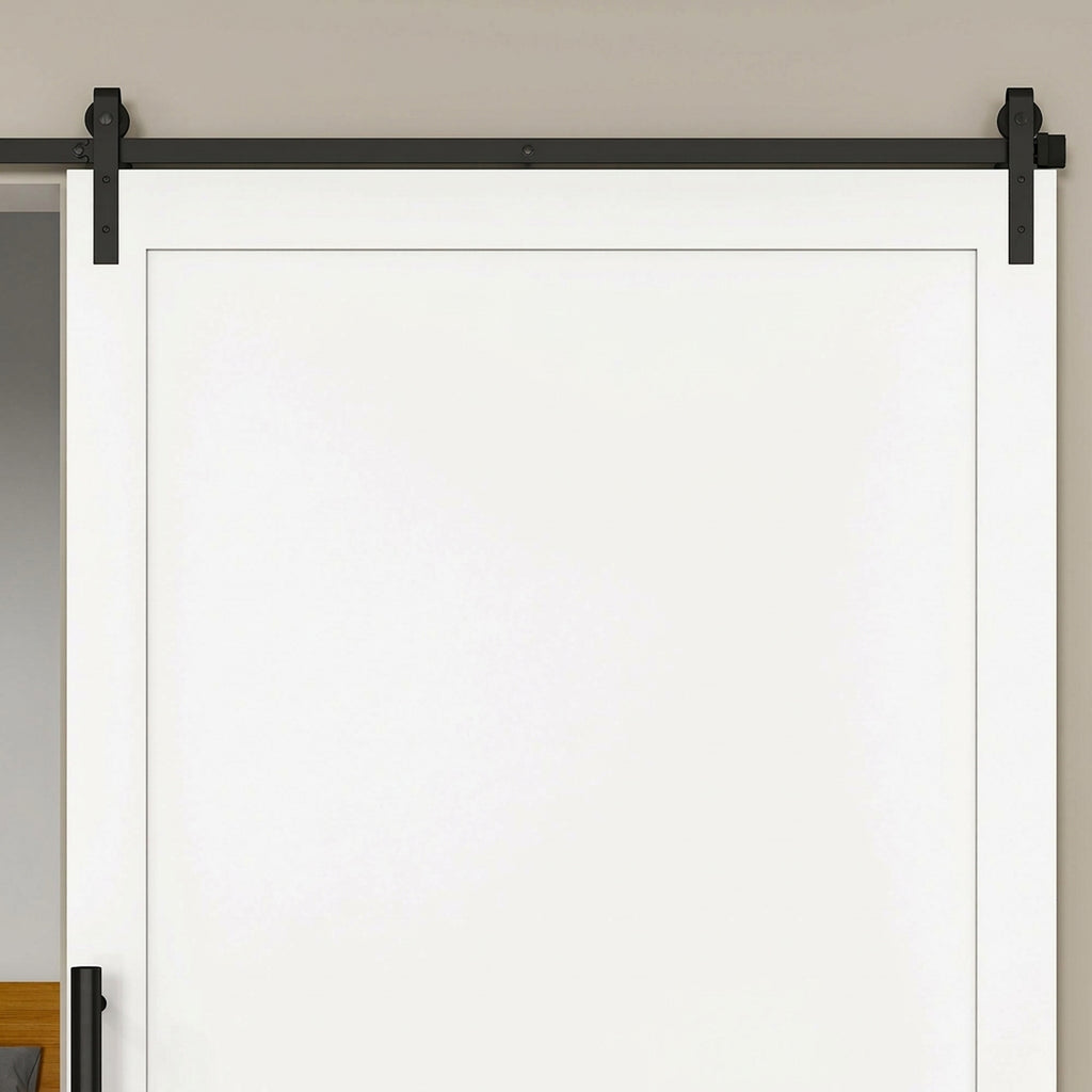 200 CM Rail porte coulissante quincaillerie de rail pour porte de grange simple en acier acier au carbone-5