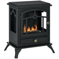 Cheminée bioéthanol sur Pied, brûleur 1,2 L, environ 3 h de durée de combustion Dim. 45L x 28l x 54H cm Acier Noir-0