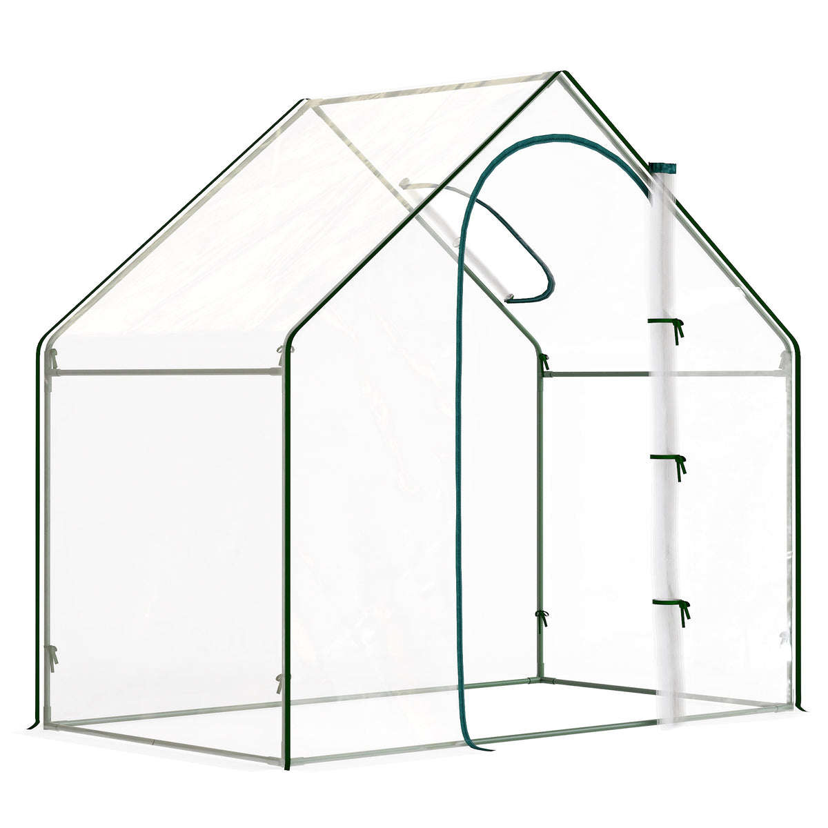 Serre de Jardin Balcon terrasse Serre pour tomates 1,8L x 1l x 1,68H m Acier plastique imperméable Transparent Vert-0