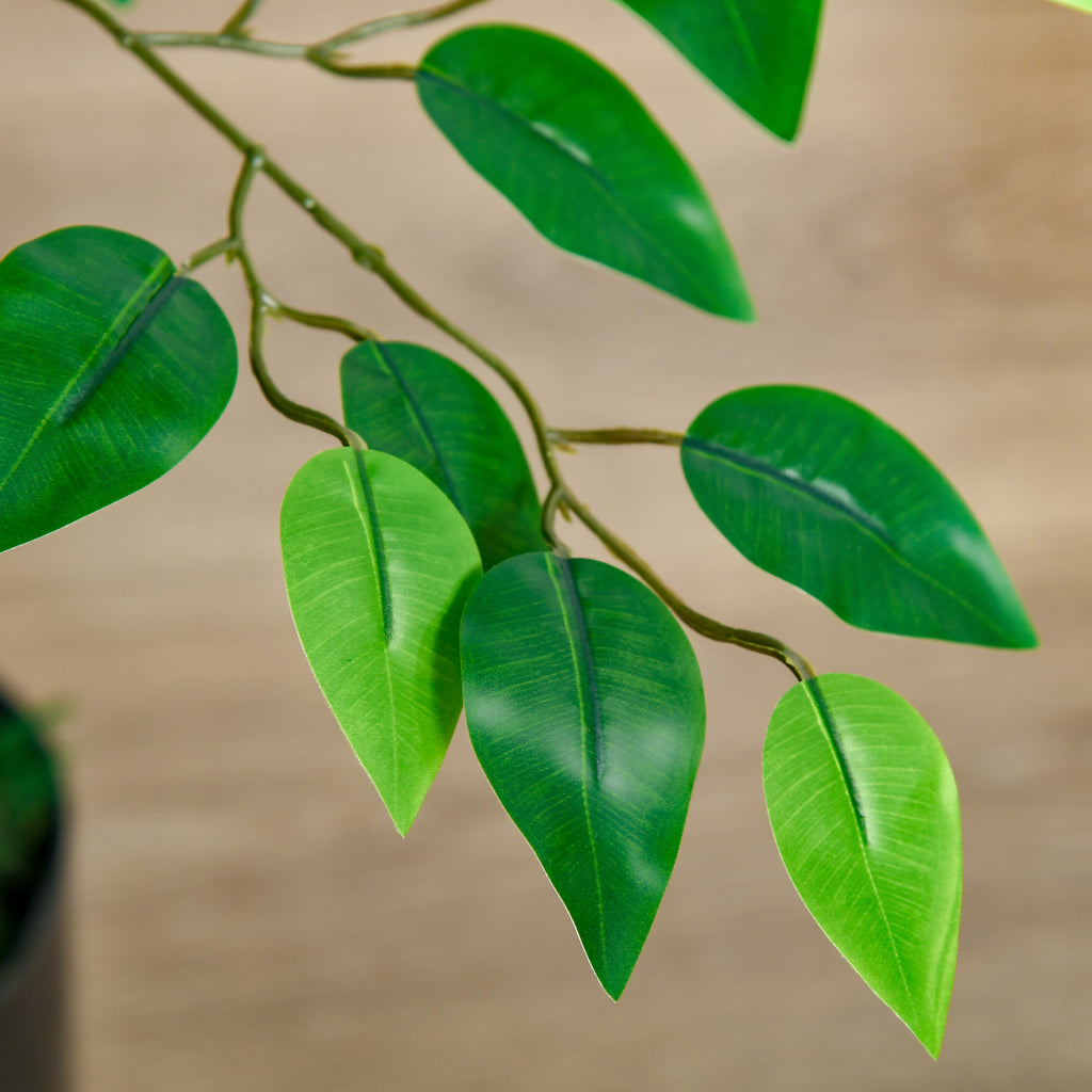 Arbre Artificiel Plante Artificielle ficus H.1,35 m Tronc Branches Liane Lichen Feuilles Grand réalisme Pot Inclus-8