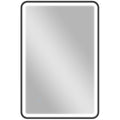 Miroir salle de bain avec éclairage 90 x 60 cm, miroir LED mural, anti-buée, 3 couleurs lumière, dimmable, noir-0