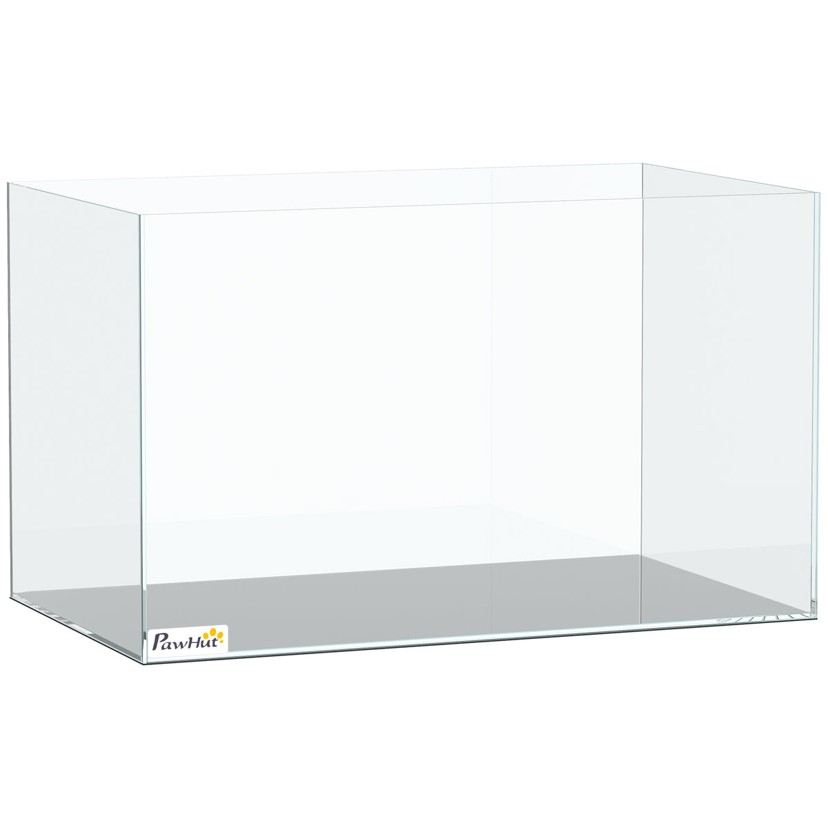 Aquarium 43L en Verre Trempé avec Tapis de Protection Pour Poissons, Crevettes, Tortues, 50 x 30 x 30 cm, Transparent-0