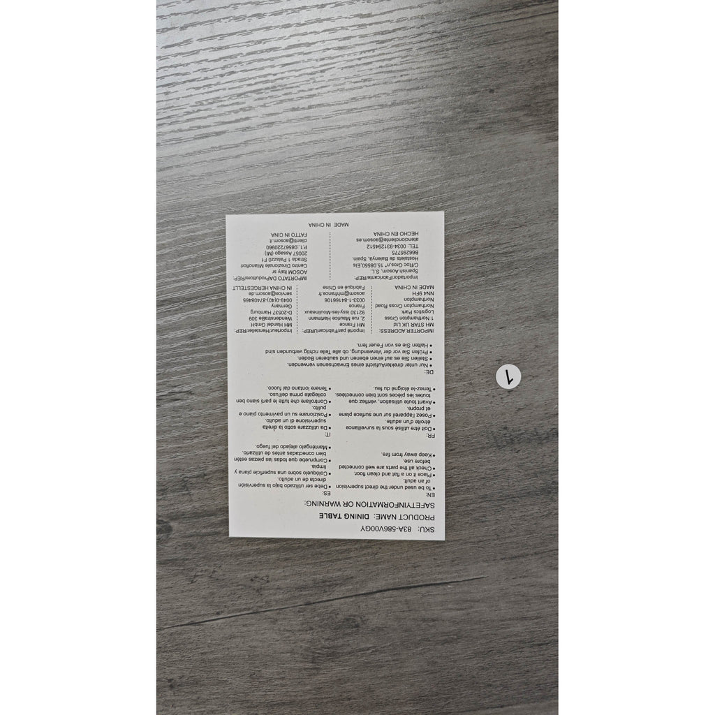 Table à Manger Ronde pour 4 Personnes Ø 100 cm, Cadre Carré en Acier Carbone, Style Industriel, Effet Bois Gris-2