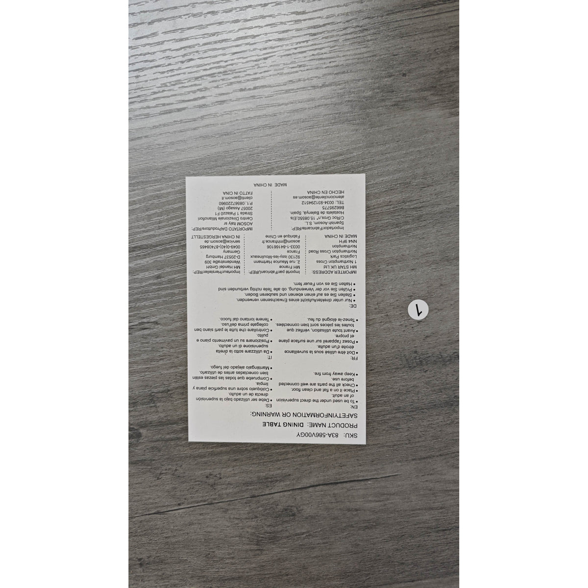 Table à Manger Ronde pour 4 Personnes Ø 100 cm, Cadre Carré en Acier Carbone, Style Industriel, Effet Bois Gris-2