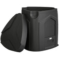 Composteur de jardin, 240L, bac à compost extérieur, en polypropylène, 3 Portes, 66 Aérations, 78 x 75 x 78 cm, Noir-0