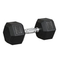 Haltère courte poids 20 Kg - 1 pièce, Haltère hexagonale entraînement musculaire & haltérophilie - métal caoutchouc noir-0