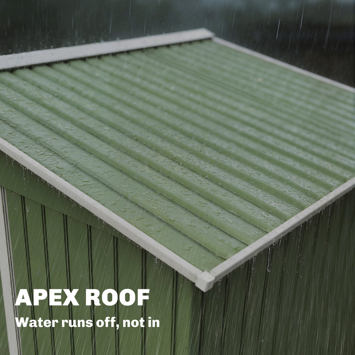 Abri de jardin 5,4 m² 2,77 x 1,95 x 1,92 m kit de fondation porte coulissante ventilations acier galvanisé, vert clair-7