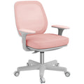 Fauteuil de bureau, chaise de bureau ergonomique en maille, hauteur réglable, 55x48x82,5-94,5cm, rose-0