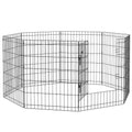 Parc enclos modulable pour chiens lapins rongeurs clôture pour petits animaux intérieur et extérieur 61 x 76 cm noir-0