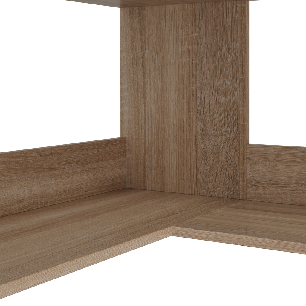Bibliothèque d'Angle 7 Niveaux, Étagère de Rangement en Forme L avec Rebords Arrière Anti-Chute, Effet Bois Naturel-6
