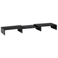 Rehausseur écran PC extensible, longueur réglable de 80-117 cm, pour ordinateur portable, ordinateur, PC, noir-0