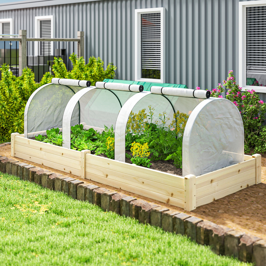 Mini Serre de Jardin Serre à tomates 3L x 1l x 0,8H m Acier PE Haute densité 140 g/m² Anti-UV 3 fenêtres Blanc-7