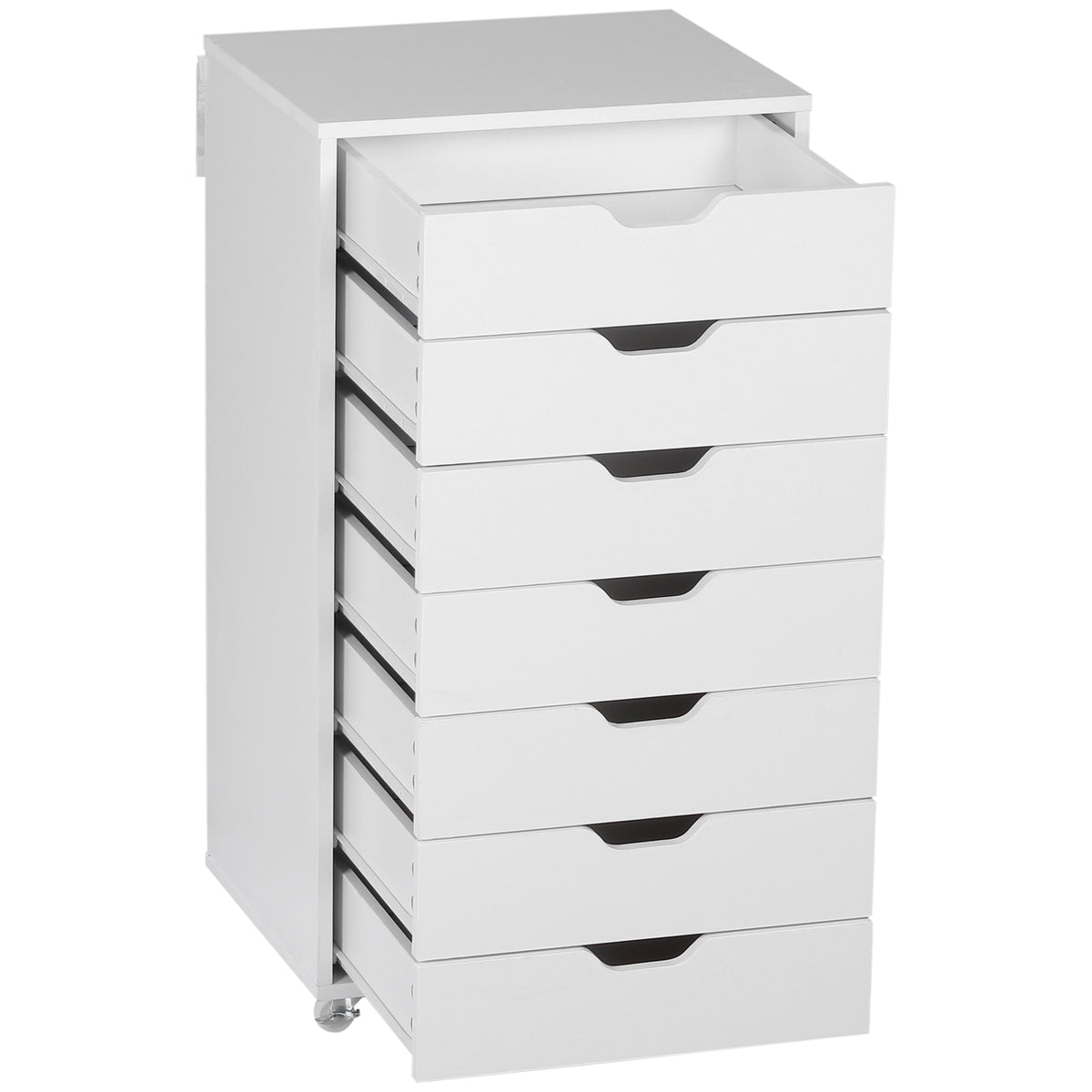 Caisson de bureau à roulette meuble rangement bureau avec 7 tiroirs organisateur pour documents, format A4 ou lettres-7