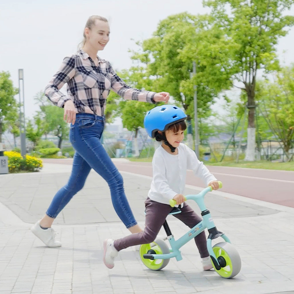 Vélo d'équilibre pour bébé siège réglable roues EVA jouet enfant pour bébé 18-48 mois pour garçons et filles vert-7