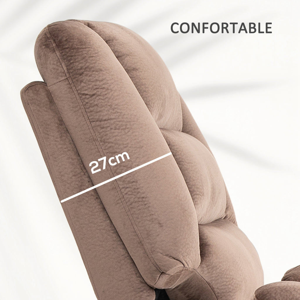 Fauteuil releveur électrique fauteuil relaxant dossier inclinable avec repose-pied télécommandes 90 x 93 x 110 cm marron-6