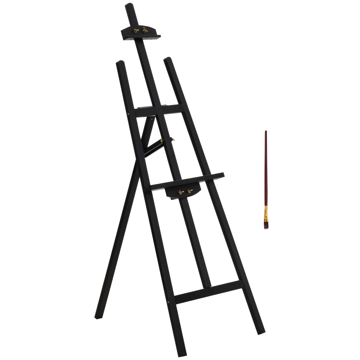 Chevalet d'artiste sur pieds dim. 51,5L x 71,5l x 134,5H cm inclinaison réglable 90° max. bois de pin-0