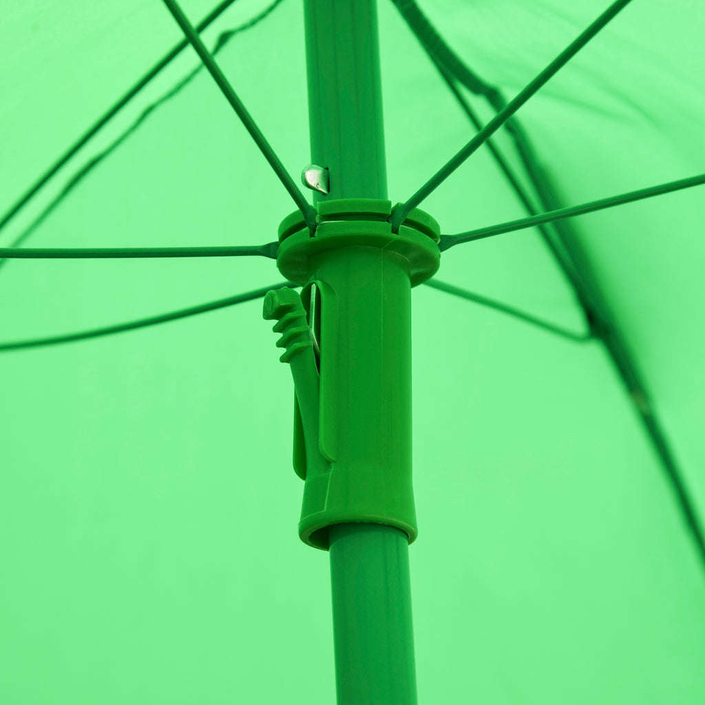 Ensemble Salon de Jardin Enfant 4 pcs Design Grenouille - Table Ronde + 2 chaises Pliables + Parasol - métal époxy Oxford Vert-8