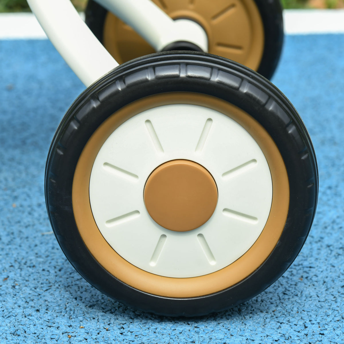 Tricycle enfants avec sonnette et panier selle réglable avec dossier - pour enfant de 2 à 5 ans blanc-7