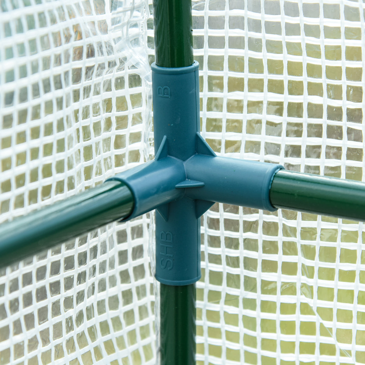Serre de jardin PE avec étagères 3 niveaux, serre de balcon, bâche renforcée 140 g/m², châssis en acier blanc-7