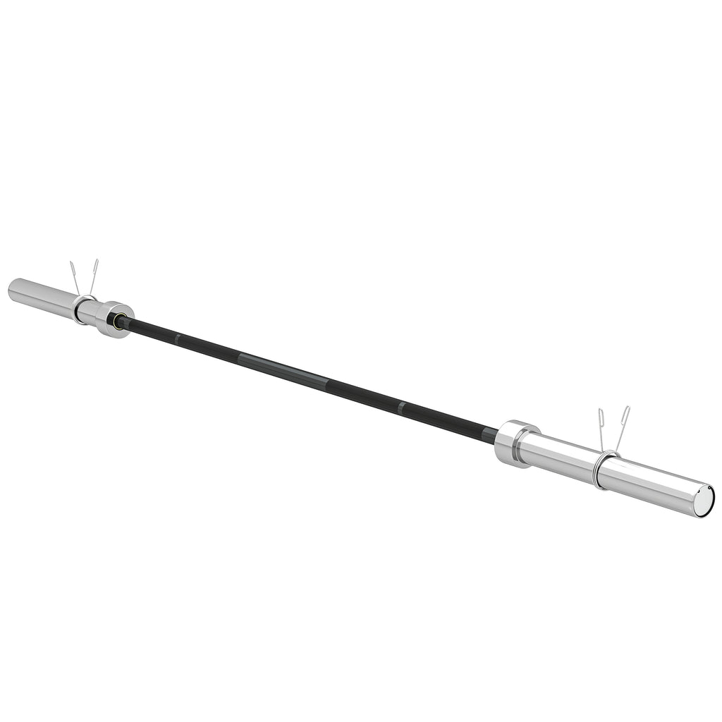 Barre d'haltères en acier 180 cm Ø50 mm avec 2 pinces Charge 200 kg Barre de musculation pour disques Ø5 cm Fitness-0