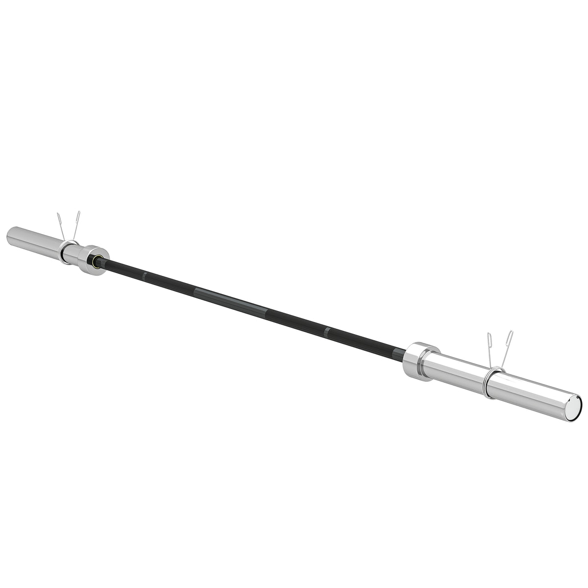 Barre d'haltères en acier 180 cm Ø50 mm avec 2 pinces Charge 200 kg Barre de musculation pour disques Ø5 cm Fitness-0