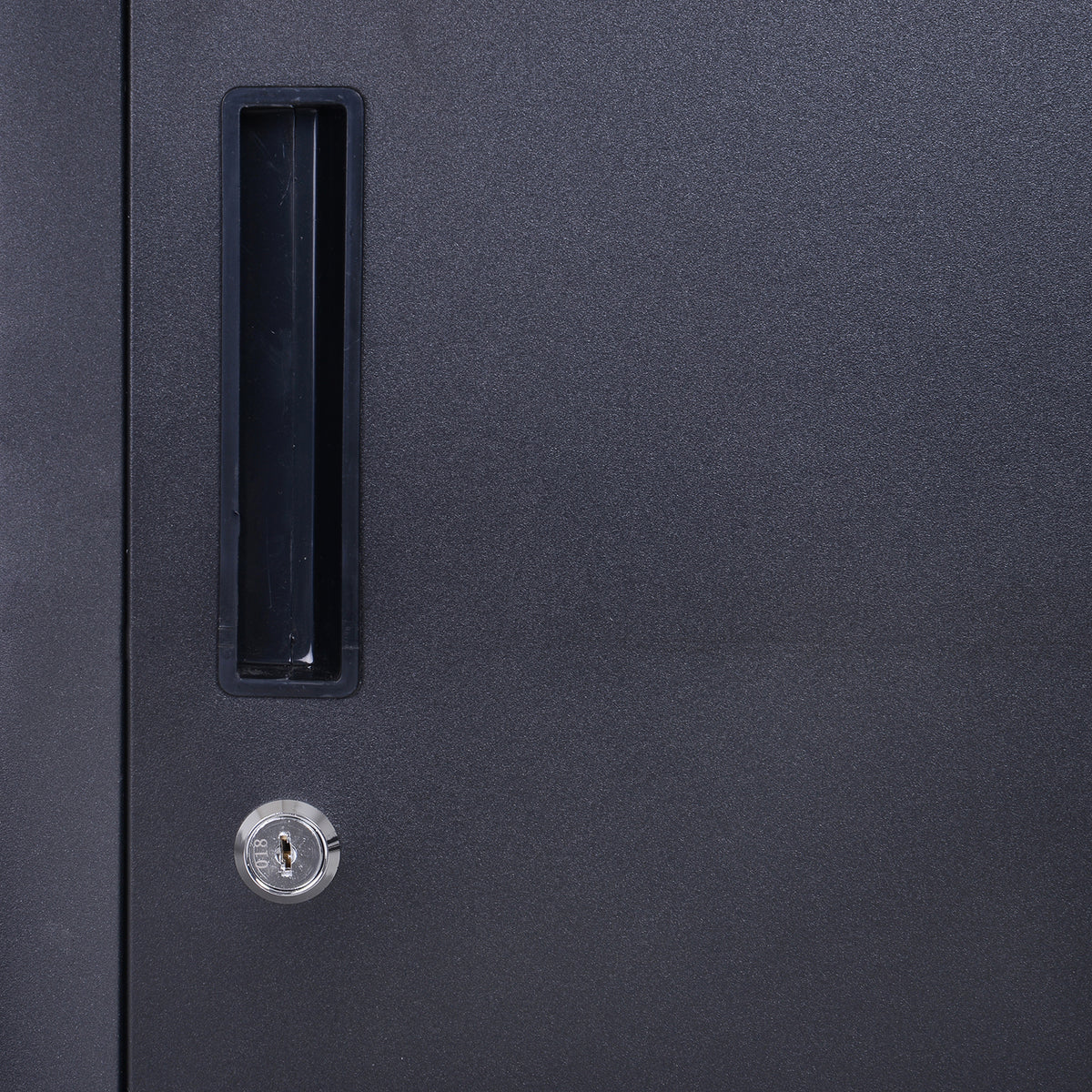 Armoire à casiers à 4 niveaux, casier vestiaire métallique avec 2 portes verrouillables à 2 clés, 38x46x180cm, noir-5