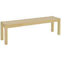 Banc de cuisine en bois massif 3 places, banc de salle à manger, charge 330 Kg, 150 x 33 x 45 cm, bois naturel-0
