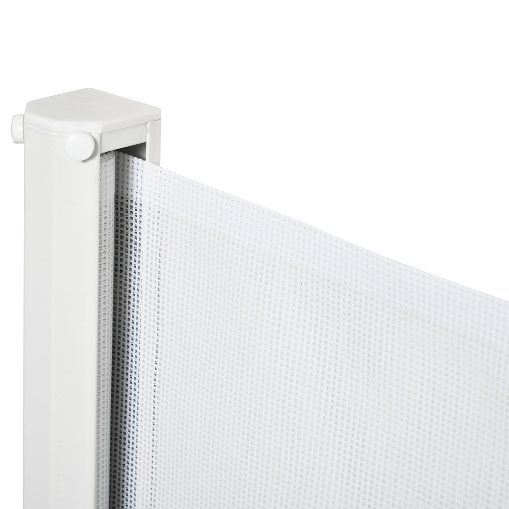 Barrière de sécurité chien barrière rétractable automatique barrière escaliers couloirs portes 115 x 82,5 m teslin acier blanc-8