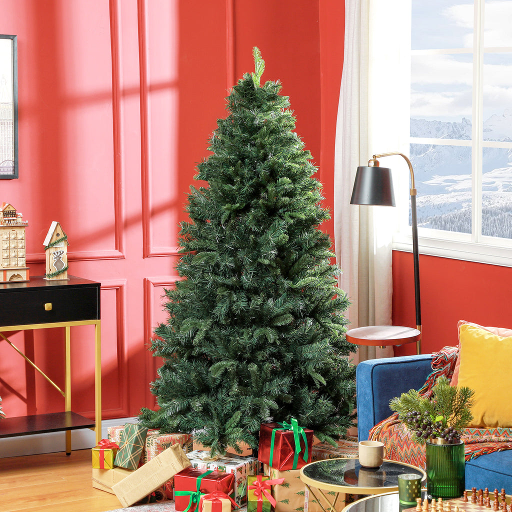 Sapin de Noël Artificiel 180 cm Arbre de Noël avec support en acier pliable, 1061 branches, décoration de Noël, vert-9