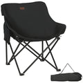 Chaise de camping pliable avec sac de transport et pochette latérale compact ultra légère noir-0
