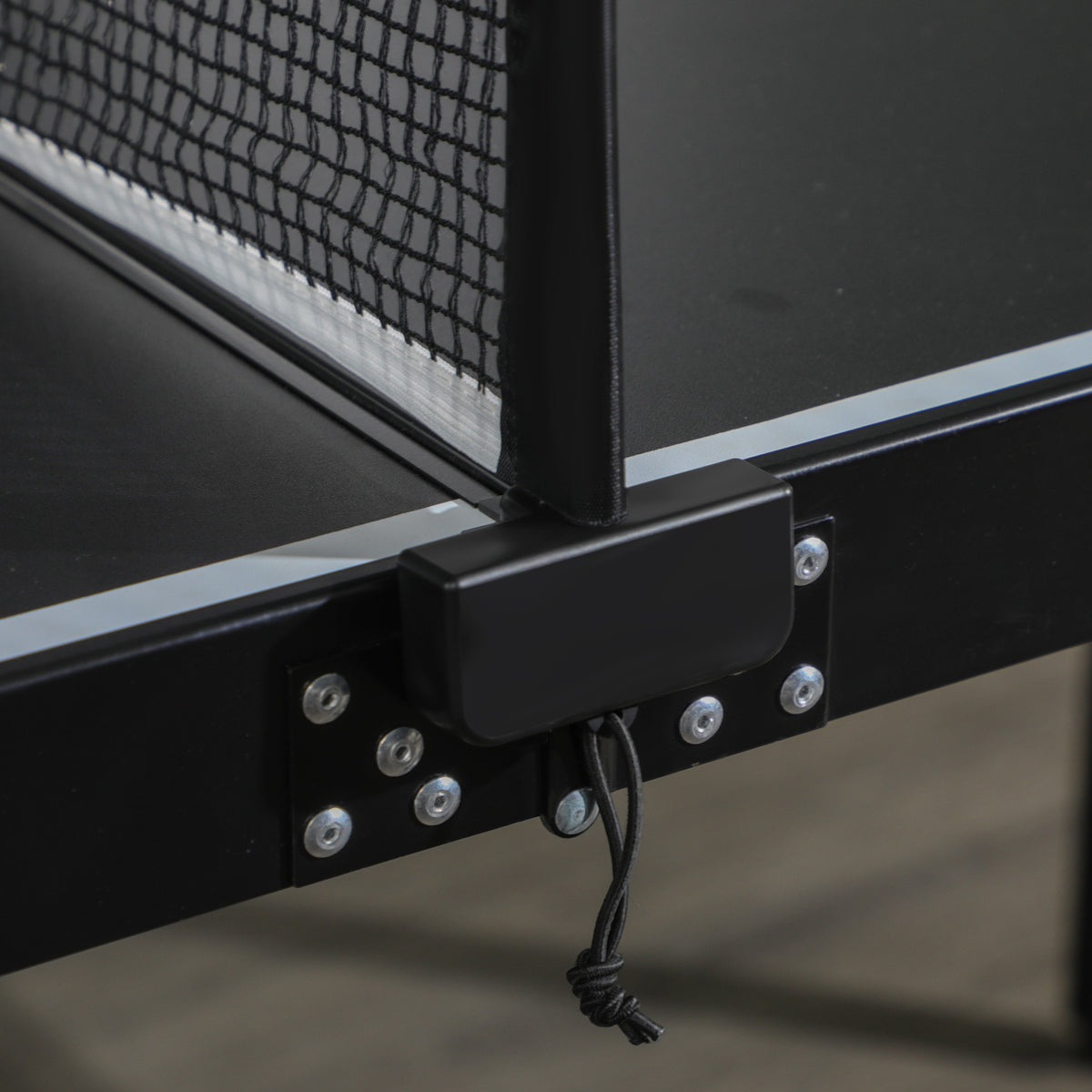 Mini table de ping pong pliable table de ping-pong d'intérieur avec filet, balles, poignée, 152 x 76 x 72 cm noir-8