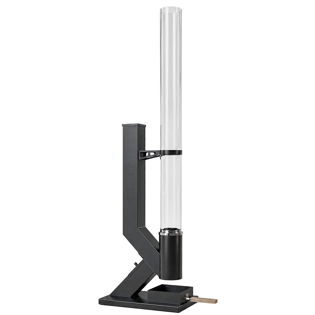 Chauffage de Terrasse à Pellets 13000 W, Réservoir de 2,4 kg, Tube en Verre 107,5 cm, Cendrier, 53x25x141cm, Noir-0