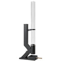 Chauffage de Terrasse à Pellets 13000 W, Réservoir de 2,4 kg, Tube en Verre 107,5 cm, Cendrier, 53x25x141cm, Noir-0