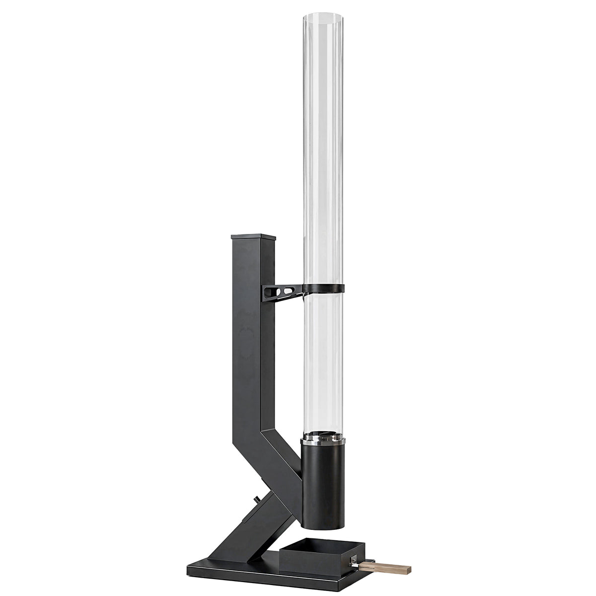 Chauffage de Terrasse à Pellets 13000 W, Réservoir de 2,4 kg, Tube en Verre 107,5 cm, Cendrier, 53x25x141cm, Noir-0