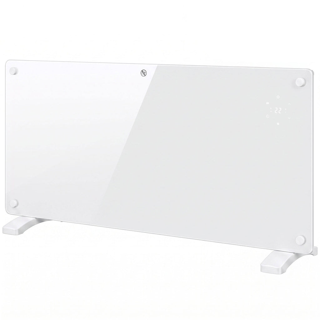 Radiateur Électrique Connecté WiFi 2000 W, Chauffage Convecteur Sur Pied ou Mural, Télécommande, Écran LED, 15-22m²-0