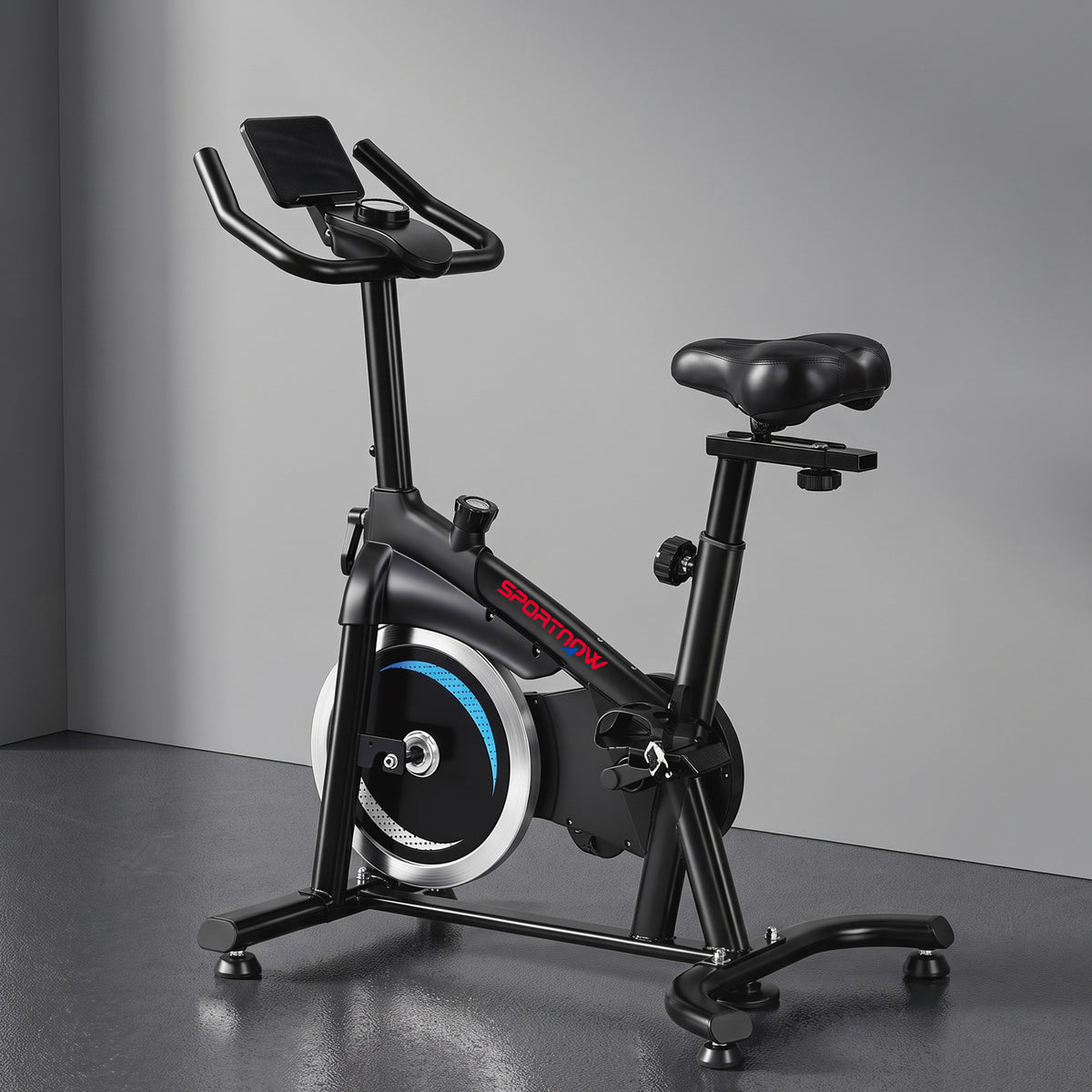 Vélo d'Appartement Vélo Biking Connecté avec App Zwift et Kinomap Magnétique Silencieux Écran LCD 98 x 57 x 120 cm Noir-1