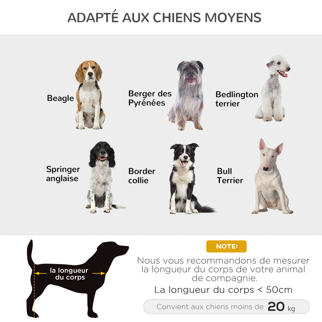 Lit pour chien chat lit de camp grand confort sur pieds tissu oxford textilène micro-perforé-5