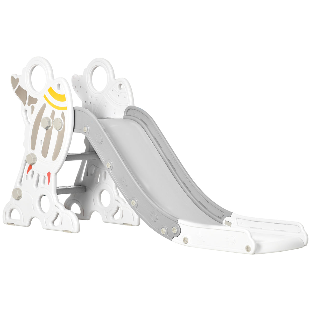 Toboggan pour enfants toboggan intérieur pour enfant, de 18 à 36 mois, jusqu'à 30 kg, 157L x 46,5l x 80H cm, gris-0