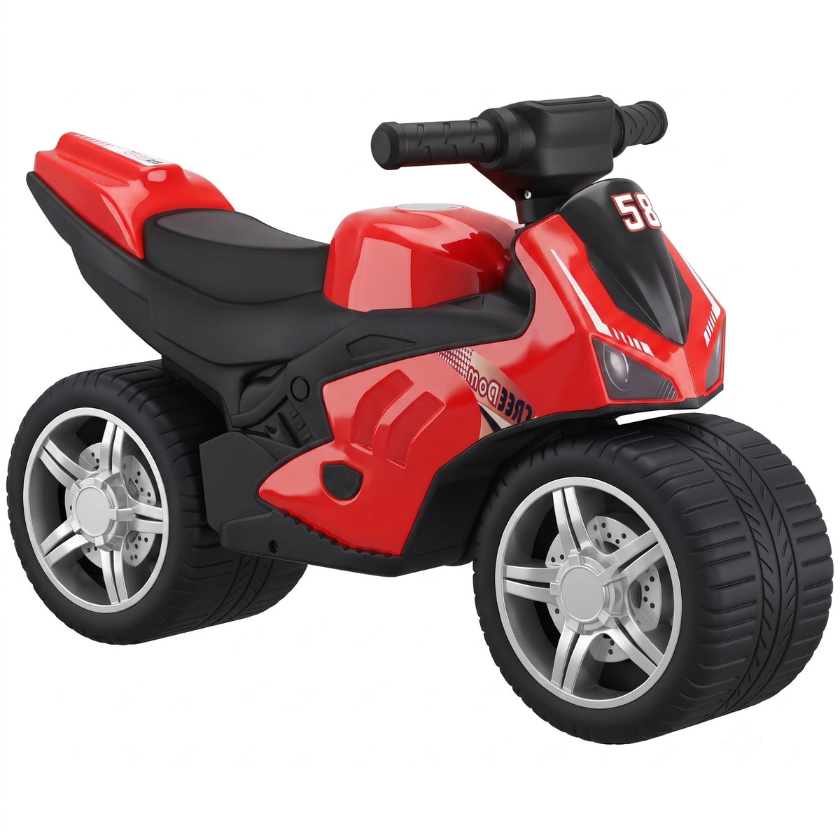 Draisienne pour Enfant, Vélo d'Équilibre avec Musique et Roues Extra-Larges, pour Filles et Garçons 18-36 Mois, Rouge-0